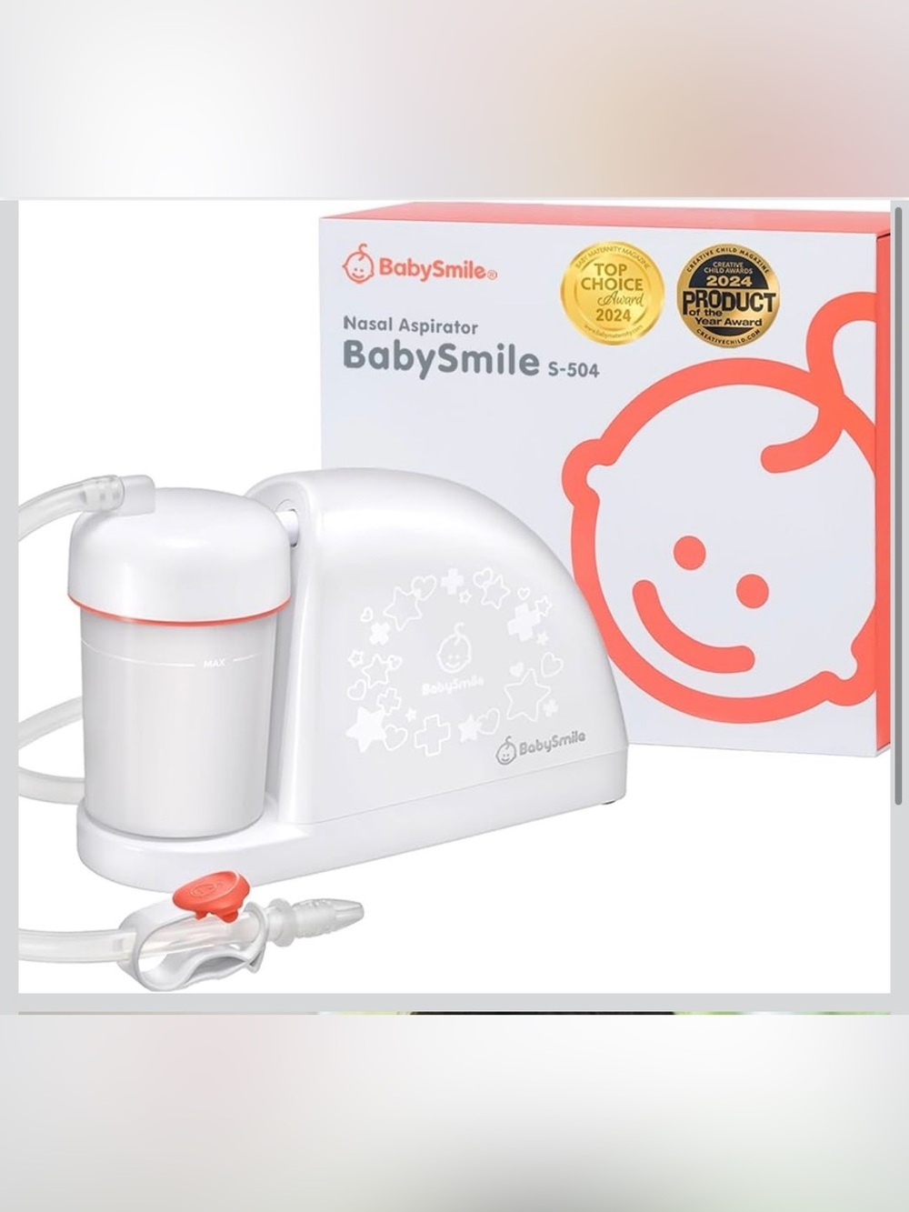 New Open Box BabySmile Electric Nasal Aspirator, Gentle Suction Nose Cleaner